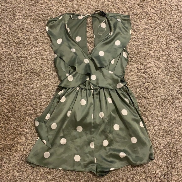 Zara silk polka dot romper - Picture 2 of 2